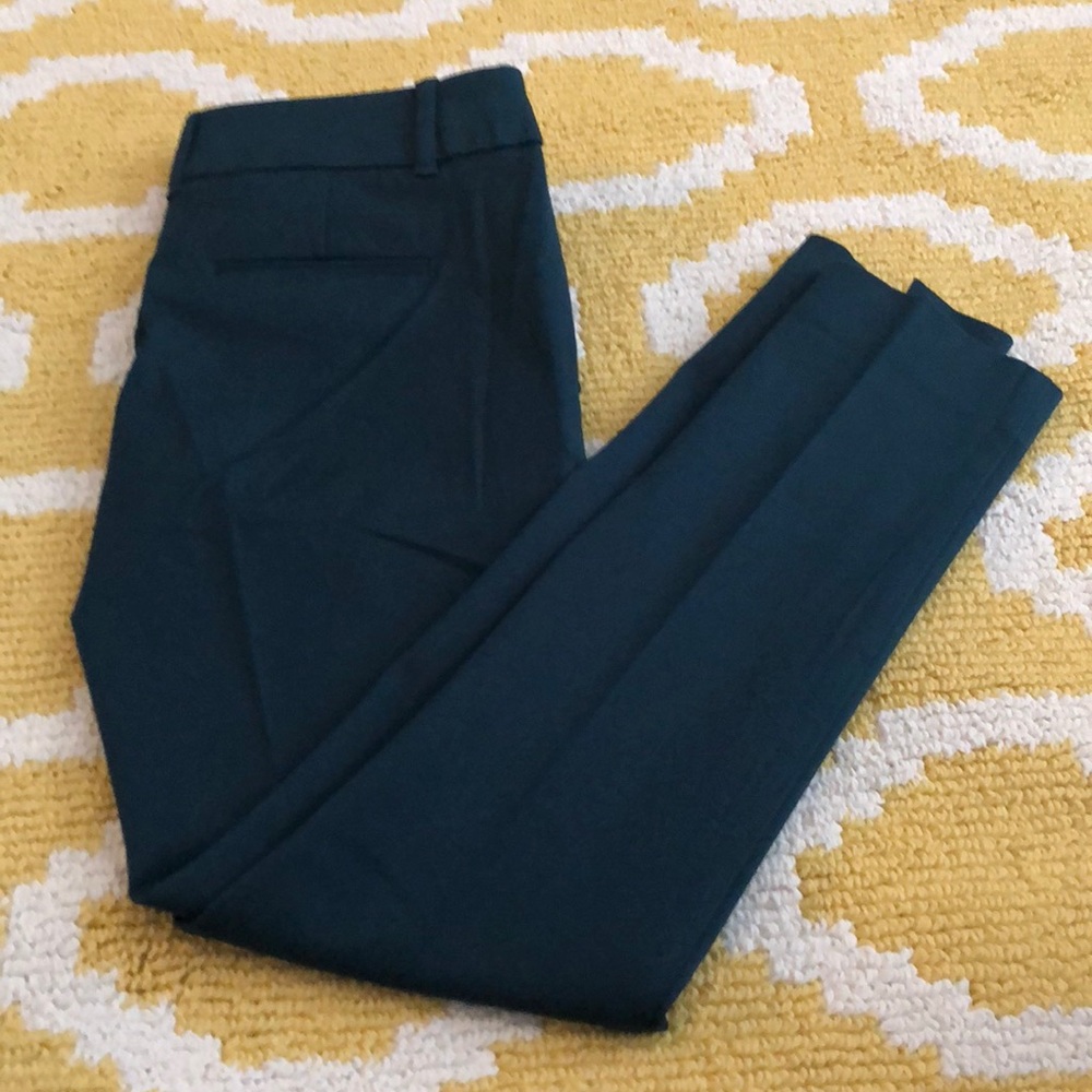 Loft modern skinny ankle hunter green pant